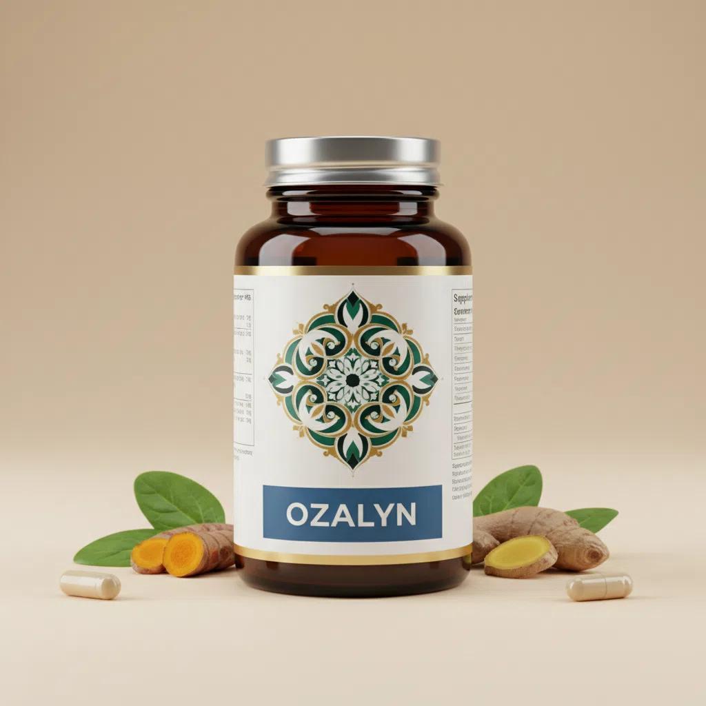 Ozalyn voedingssupplement fles, donkerpaarse verpakking